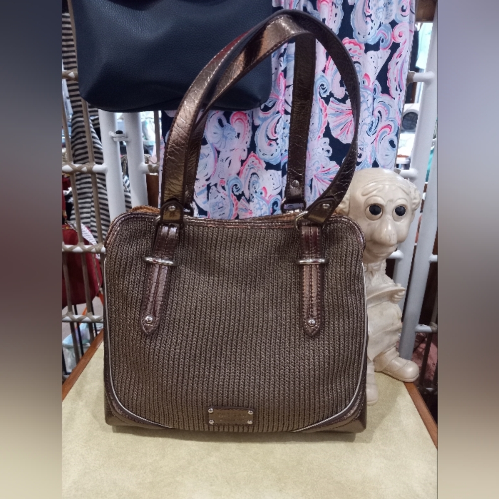 The Sak Metallic Brown Shoulder Bag